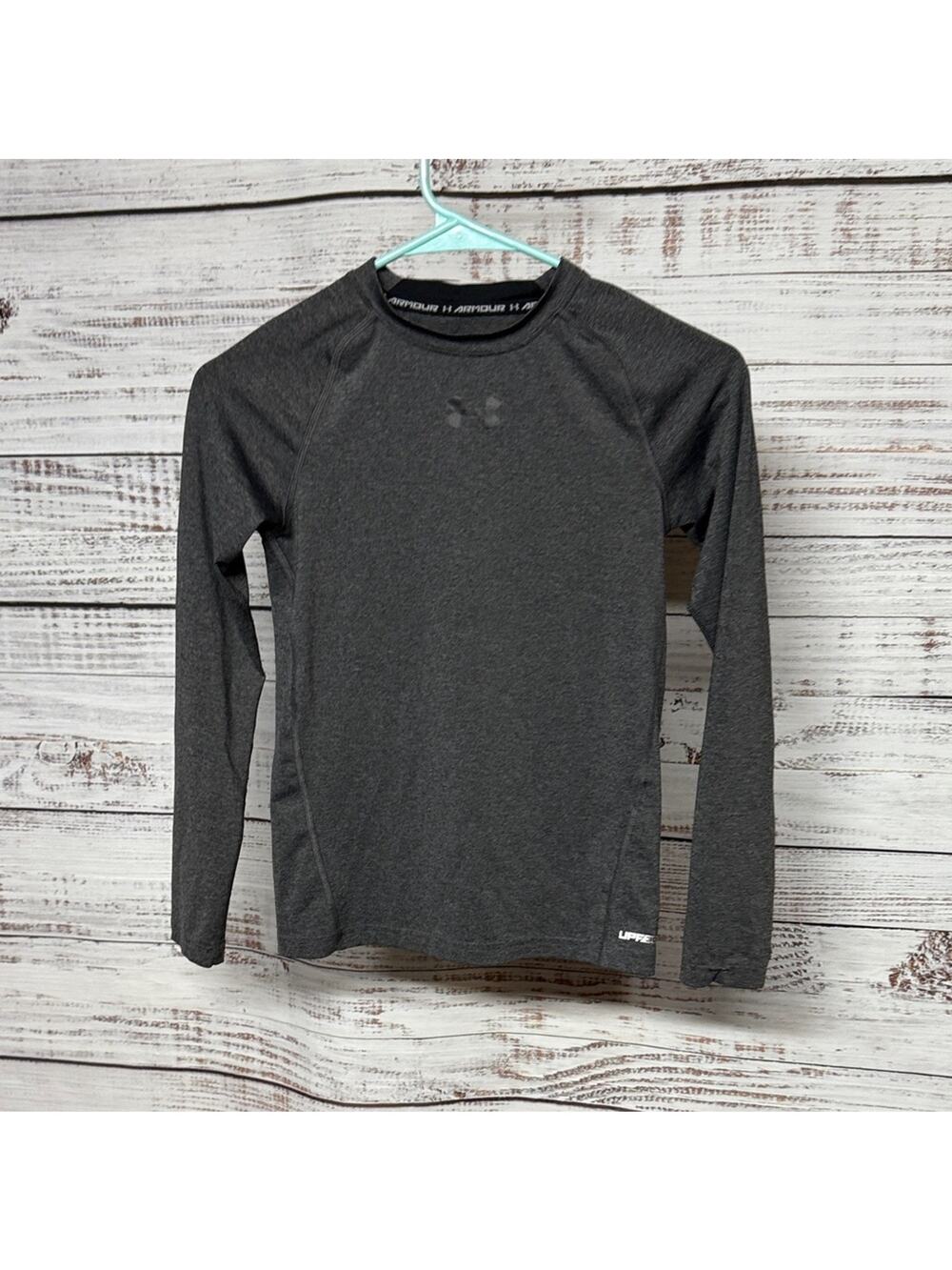 Under Armour Heatgear Long Sleeve Tee Youth Medium Gray